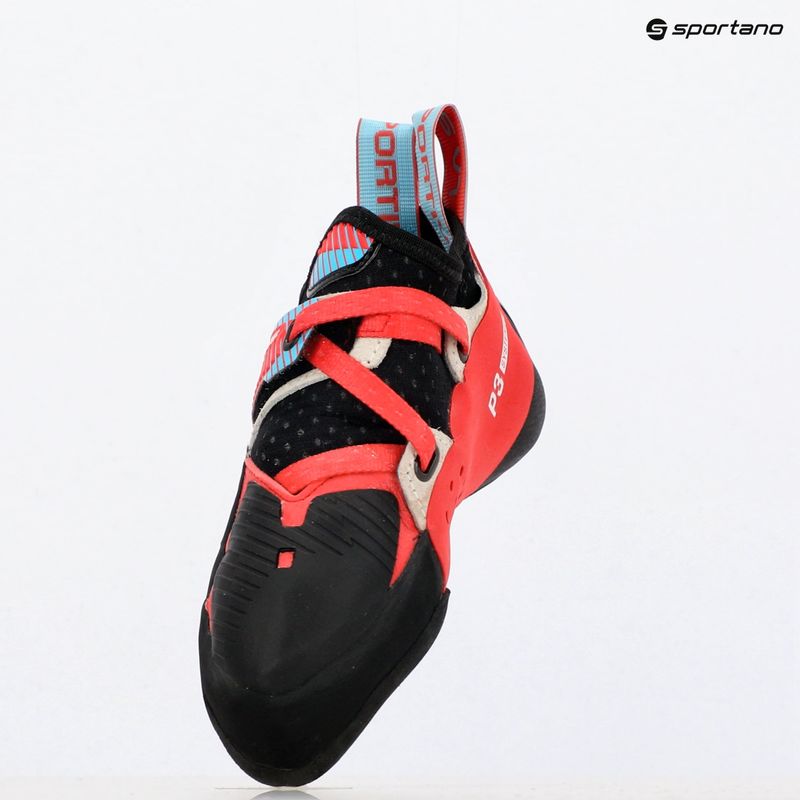 La Sportiva Solution Comp hibiscus/ malibu blue women's climbing shoe 9