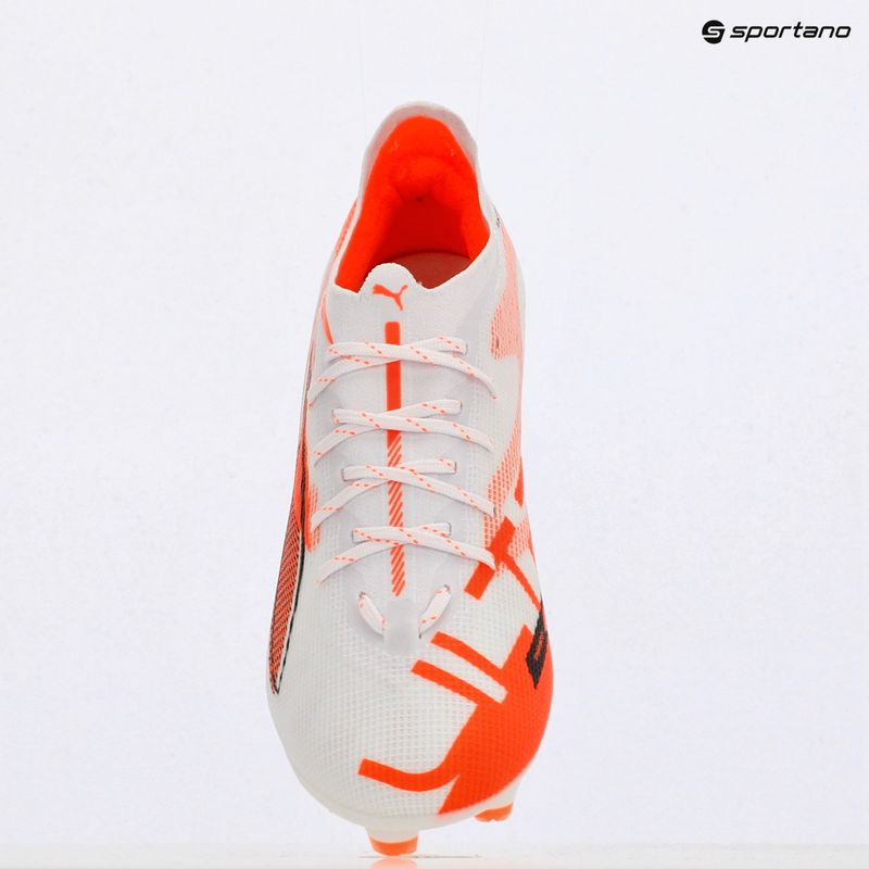 Men's football boots PUMA Ultra 5 Pro FG/AG puma white/puma black/glowing red 9