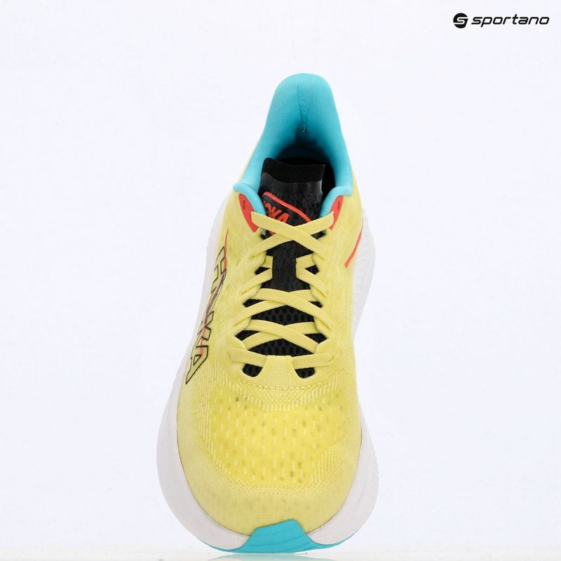 Men's running shoes HOKA Mach 6 yuzu/cielo blue 9
