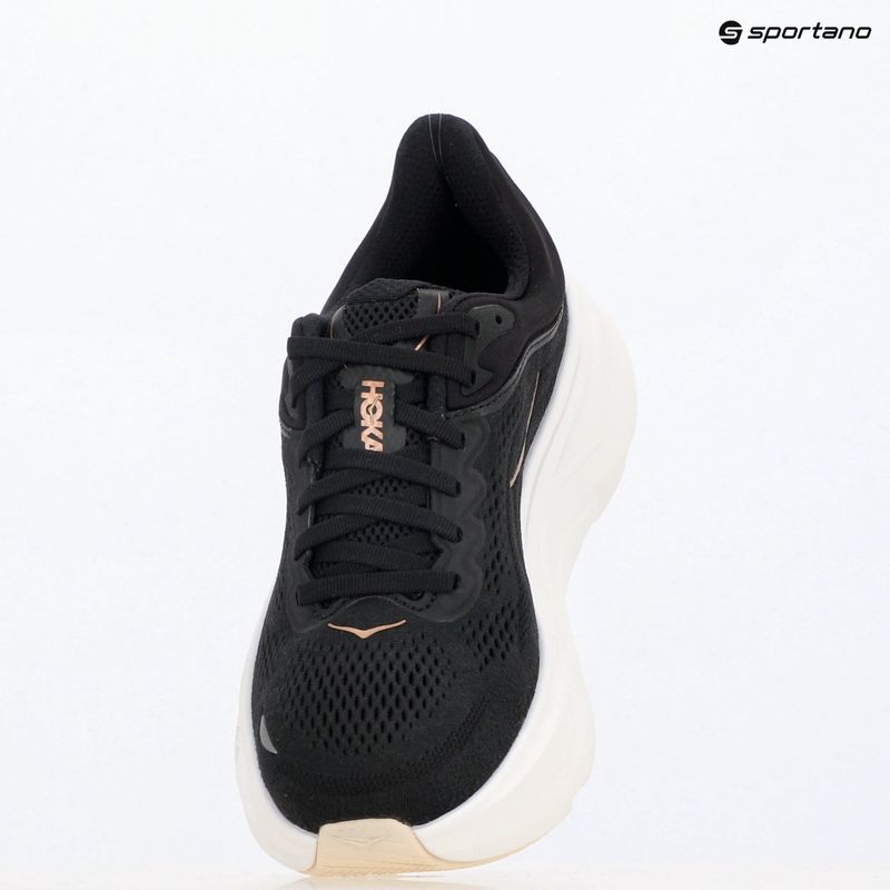 Women's running shoes HOKA Bondi 9 black/rose gold 9