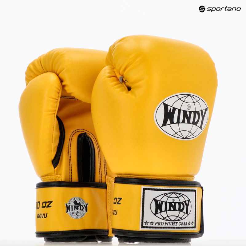Boxing gloves WINDY Classic Synthetic Leather yellow 8