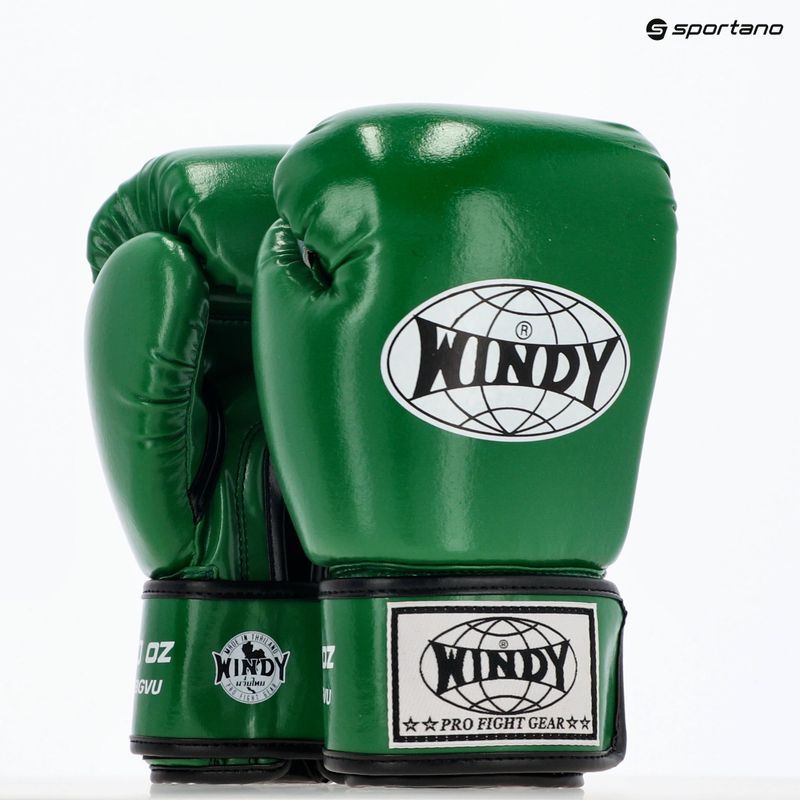 Boxing gloves WINDY Classic Synthetic Leather green 8