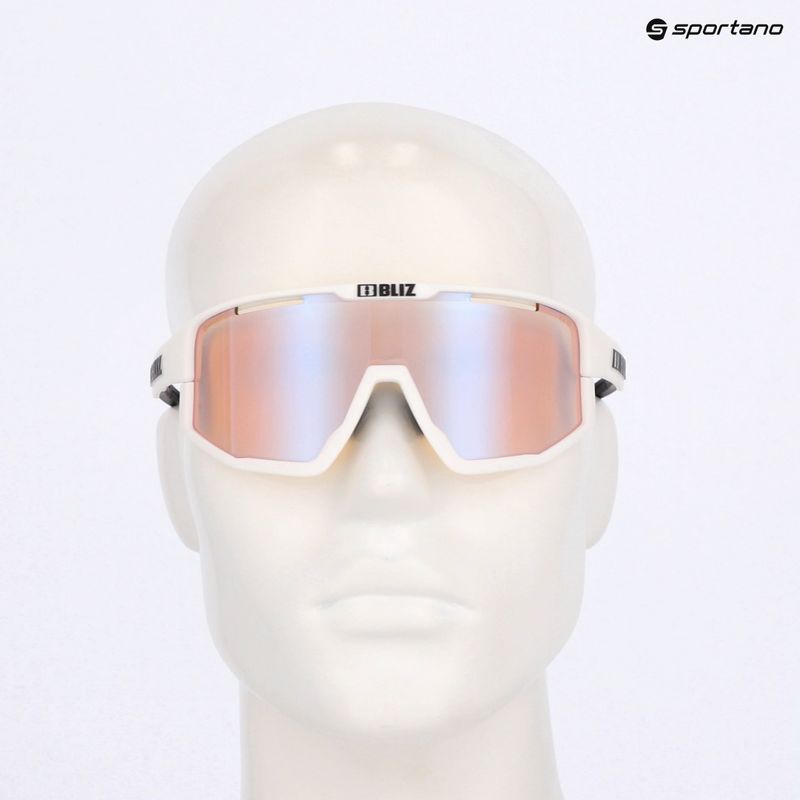 Bliz Fusion Nano Optics Nordic Light matt white/ coral/ orange w blue multi sunglasses 7