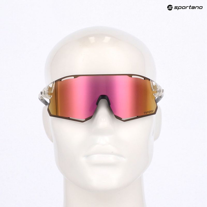 Tifosi Rail Race Clarion crystal clear/clarion rose/clear sunglasses 8
