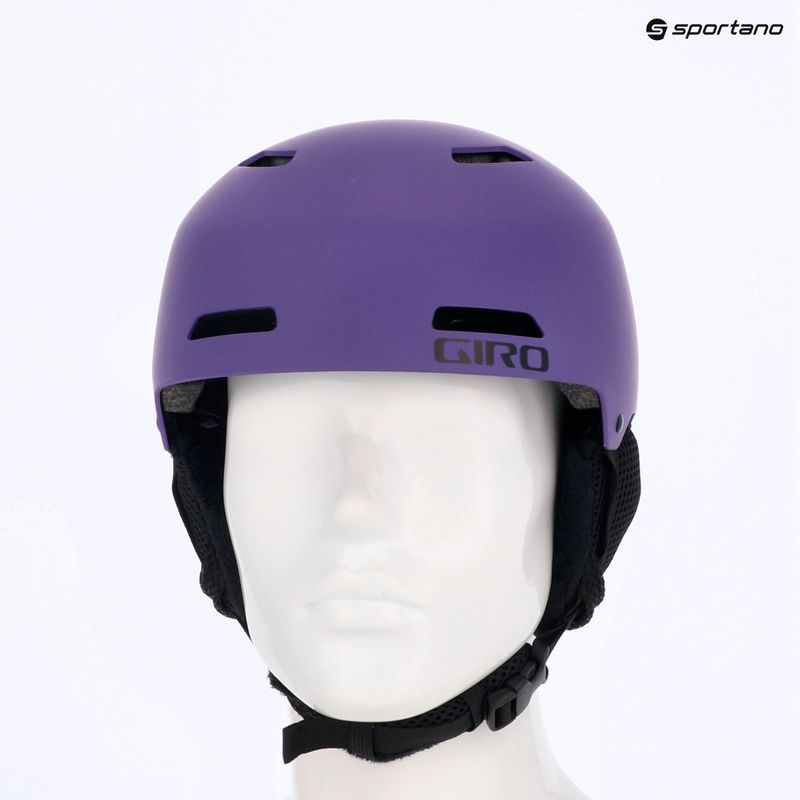 Giro Crue matte purple children's ski helmet 7