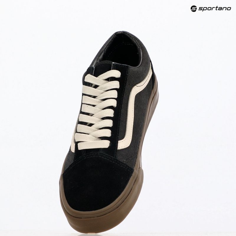 Vans Old Skool heavy canvas black shoes 9