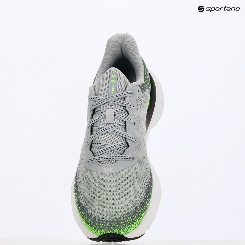 Under Armour Infinite mod gray/hyper green/black men's running shoes 9