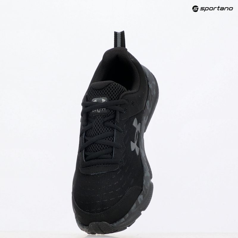 Men's running shoes Under Armour Charged Assert 10 Camo black/black/pitch gray 6