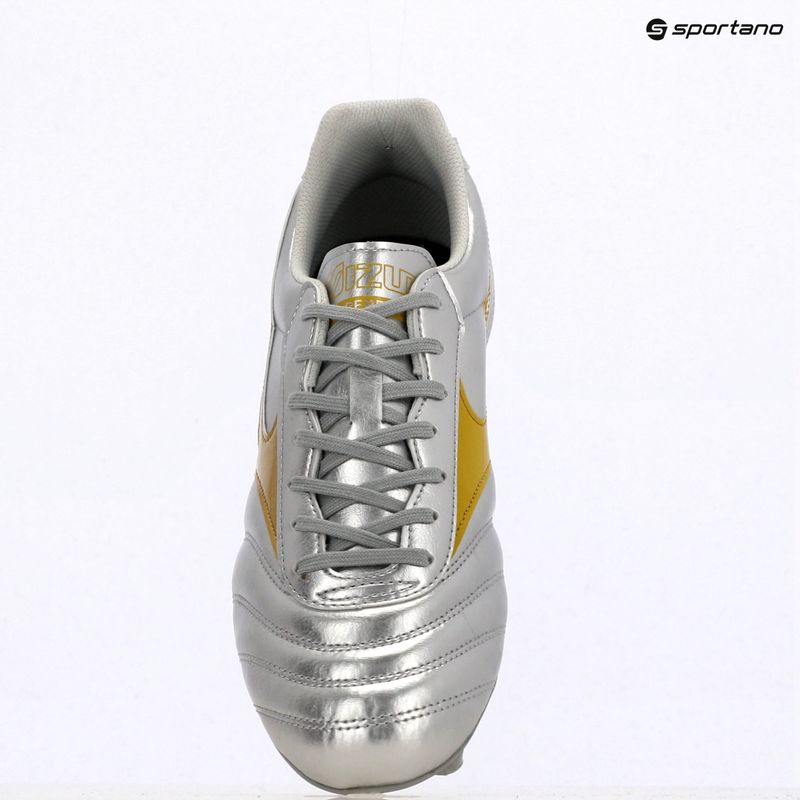 Men's football boots Mizuno Morelia II Club Md galaxy silver/gold/gold 9