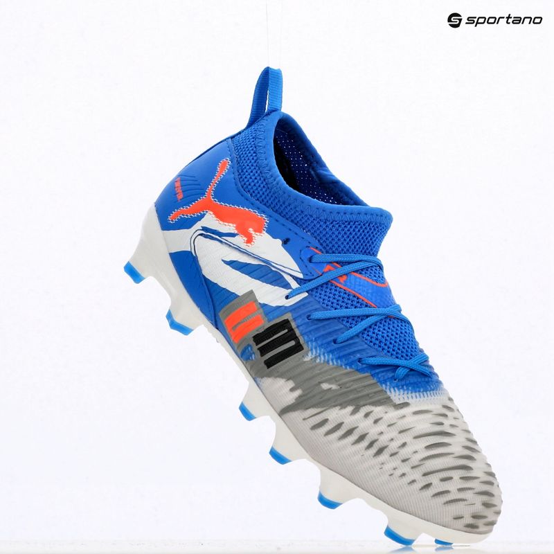 PUMA Future 8 Match Forever FG/AG Jr children's football boots white/ultra blue/feather gray/puma black/glowing red 9