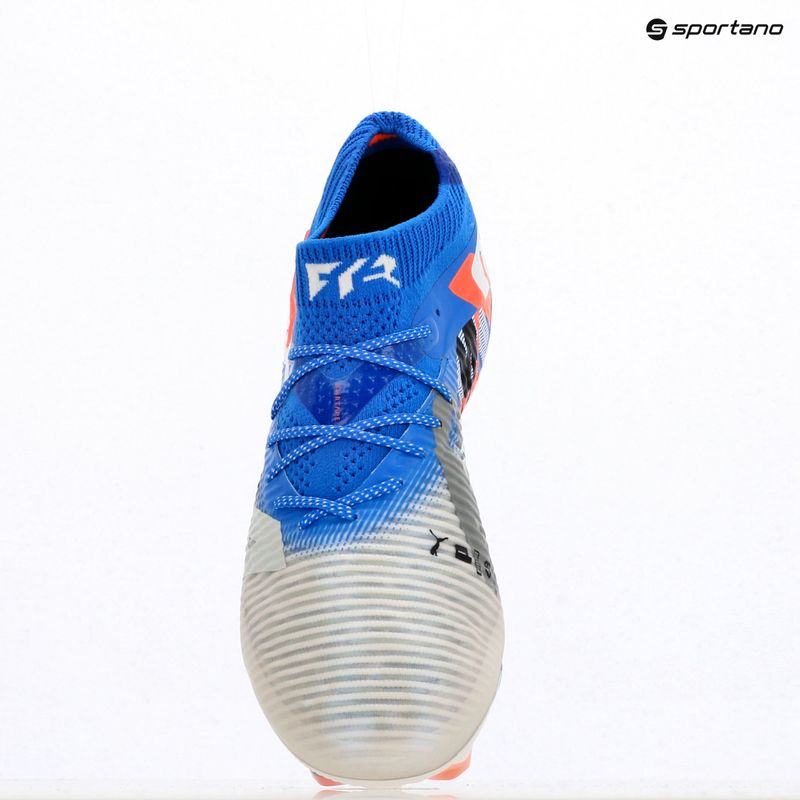 Men's football shoes PUMA Future 8 Ultimate Forever FG white/ultra blue/feather gray/puma black/glowing red 9