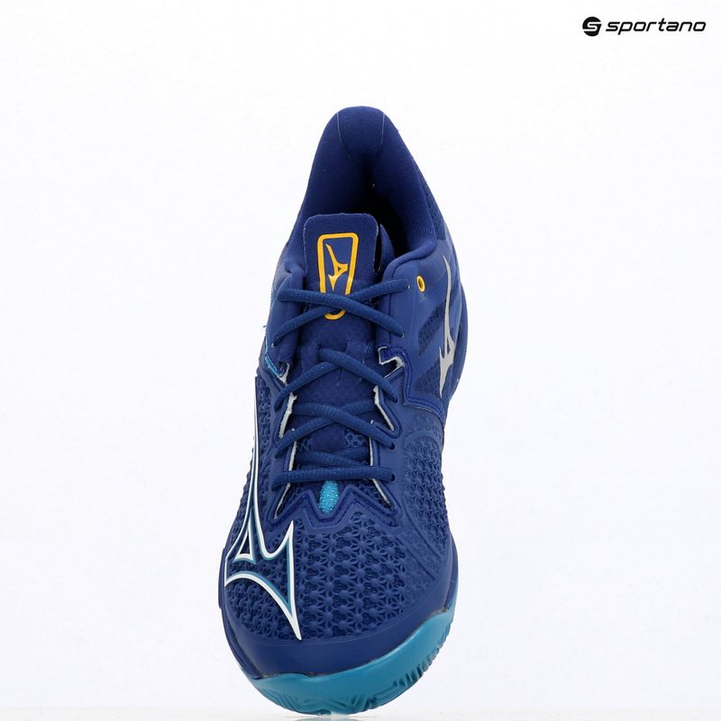 Men's tennis shoes Mizuno Wave Exceed Tour 6 CC bellwether blue/ white/ fjord blue 12