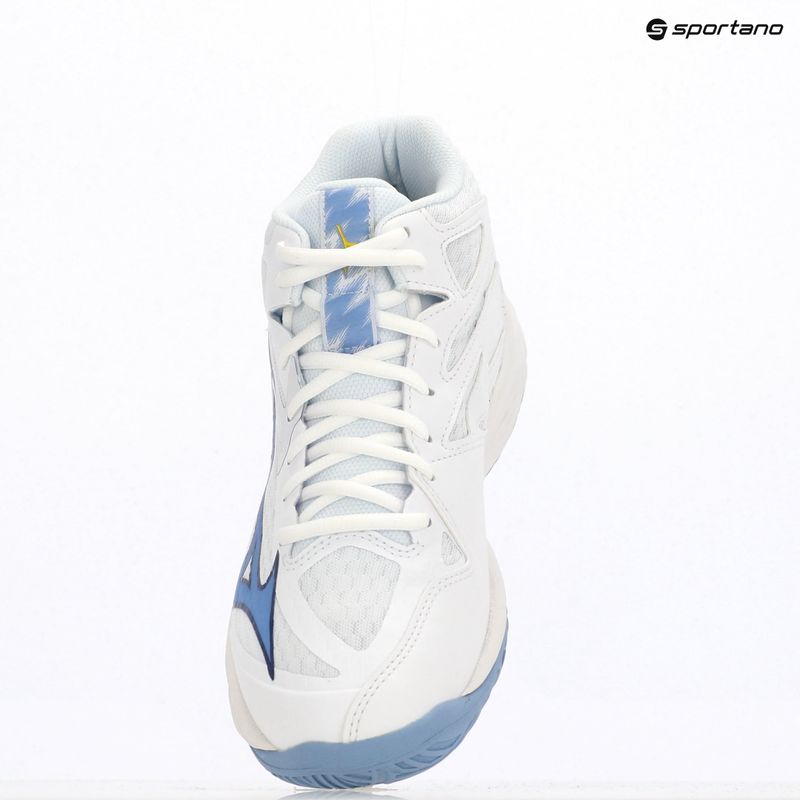 Mizuno Thunder Blade Z Mid volleyball shoes white/bellwether blue/bel air blue 9