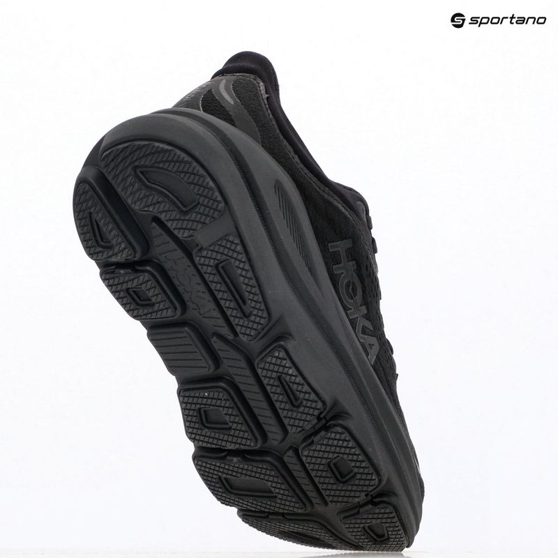 Women's running shoes HOKA Bondi 9 black/black 17
