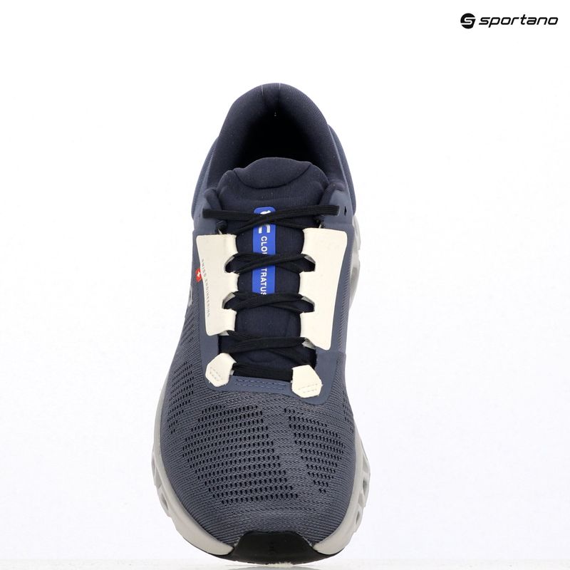 Men's On Running Cloudstratus 3 metal/glacier running shoes 9