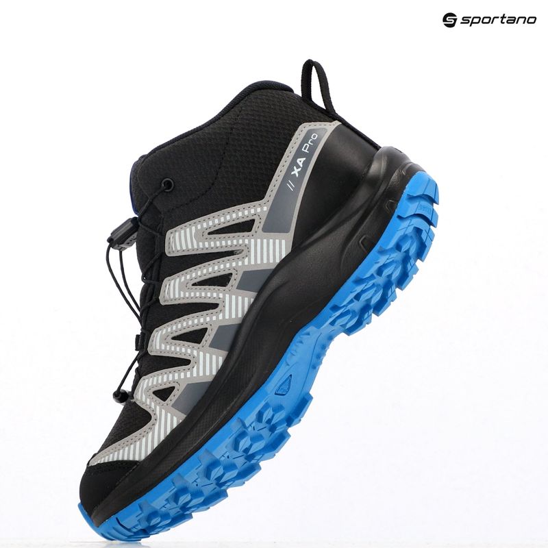 Children's hiking shoes Salomon XA PRO V8 MID WP black/monument /french blue 16