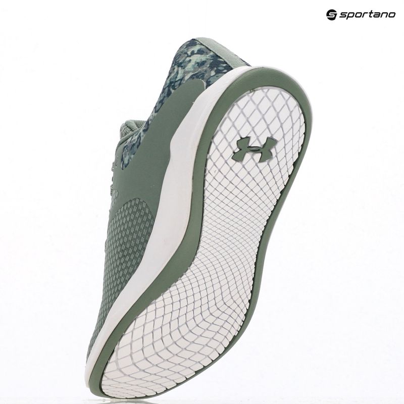 Women's training shoes Under Armour Charged Aurora 2+ silica green/white/metallic silica 15