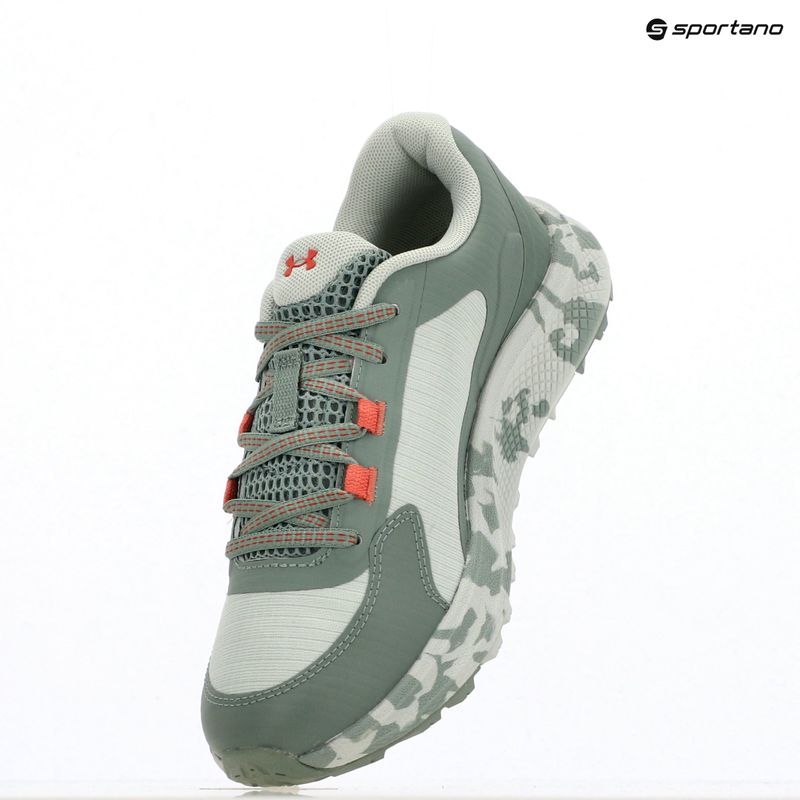 Women's running shoes Under Armour Charged Bandit Trail 3 hydro green/silica green/blush orange 11