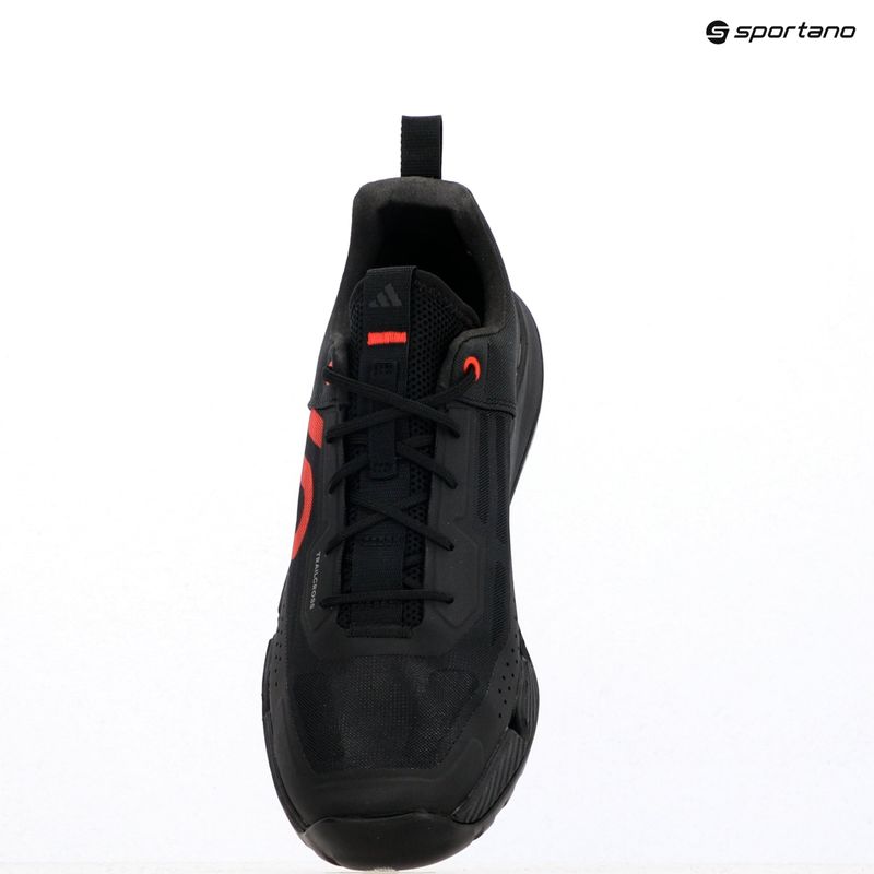 Men's adidas FIVE TEN Trailcross LT core black/pure ruby/grey three platform cycling shoes 9
