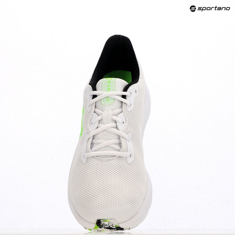 Men's running shoes Under Armour Charged Pursuit 4 white/black/hyper green 10