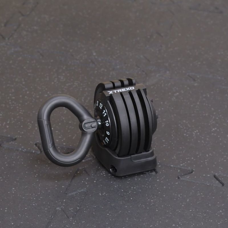 TREXO TXO-B4W004 12kg adjustable kettlebell black 14