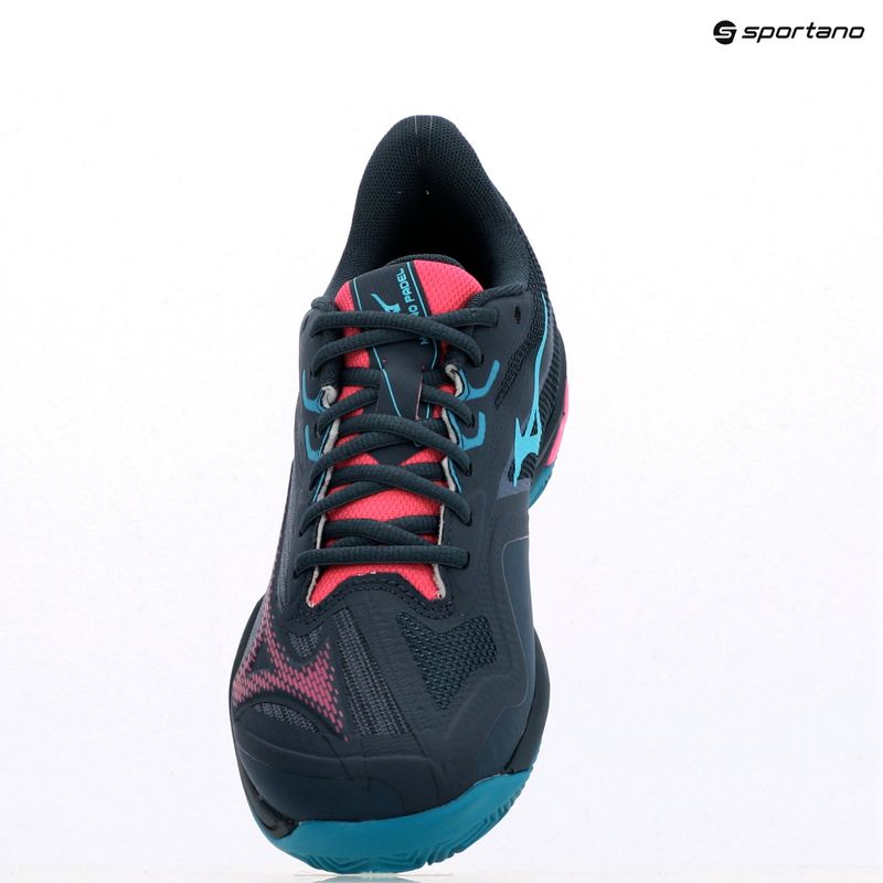Women's padel shoes Mizuno Wave Exceed Light 2 Padel midnight navy/ fuchsia purple/ enamel blue 12
