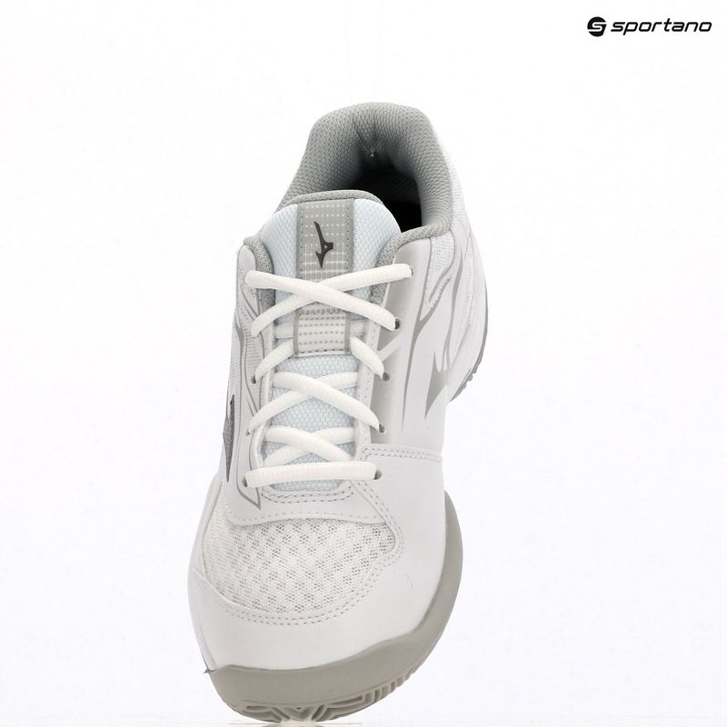 Women's tennis shoes Mizuno Break Shot 5 CC white/ ultimate gray/ harbor mist 12