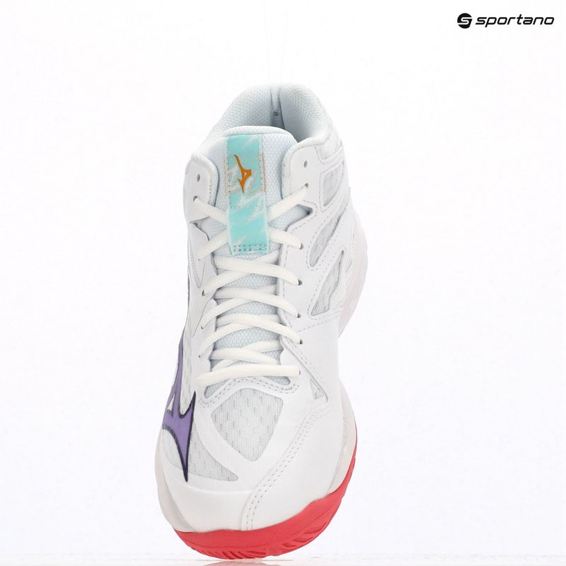 Women's volleyball shoes Mizuno Thunder Blade Z Mid white/violet indigo/camellaros 11