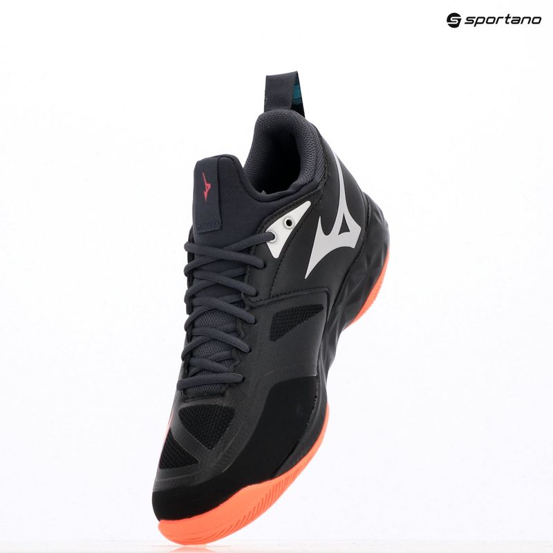 Volleyball shoes Mizuno Wave Dimension black/neon flame/peacock blue 9