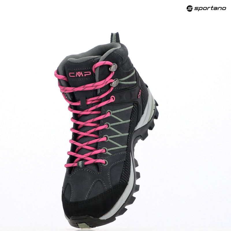 Women's trekking boots CMP Rigel Mid Wp anthracite/mineral green 14