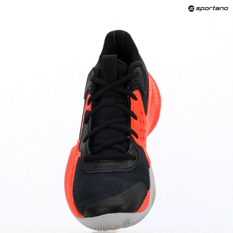 Under Armour Grade School Jet '23 children's basketball shoes black/ares red/mod gray 14