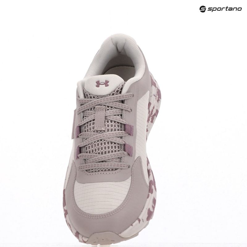 Women's running shoes Under Armour Charged Bandit Trail 3 gray matter/gray dawn/purple prime 11