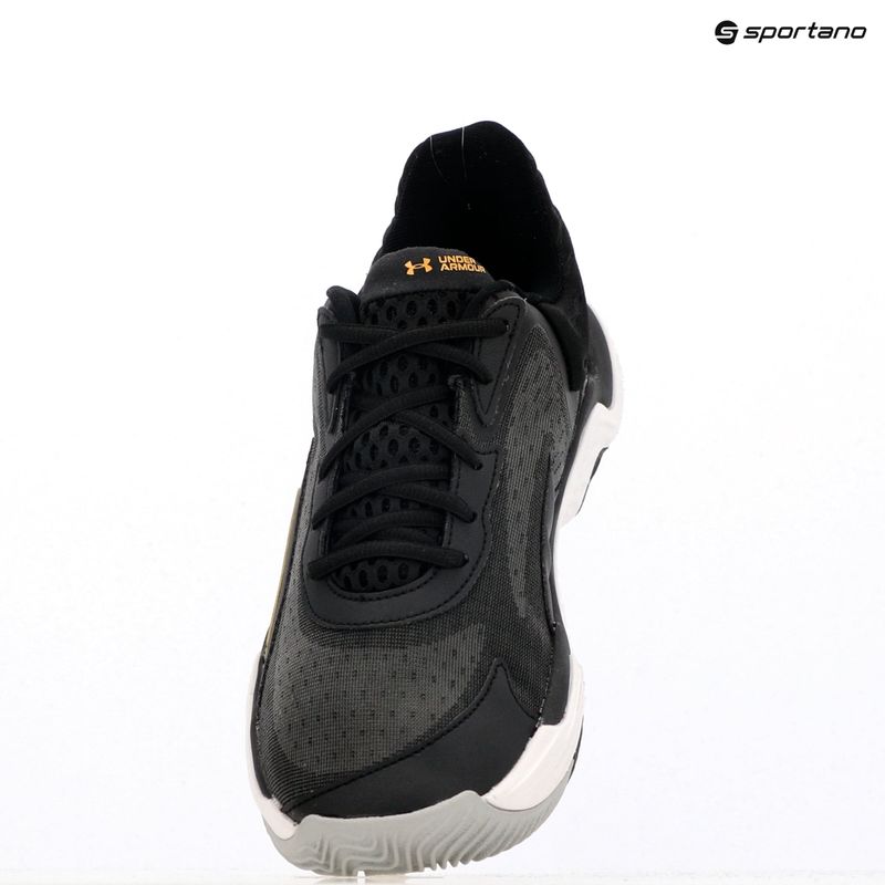 Under Armour Spawn 7 basketball shoes black/metallic gold/black 15
