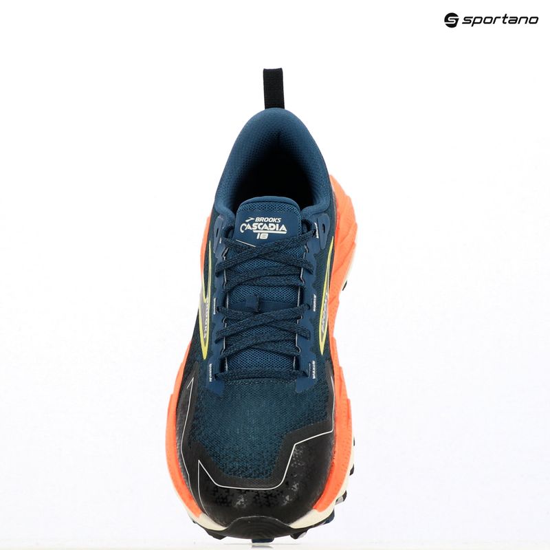 Men's running shoes Brooks Cascadia 18 legion blue/black/flame 9