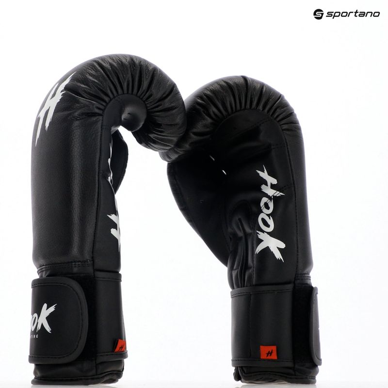 HOOK FIGHTING Ready to Fight leather boxing gloves black 8