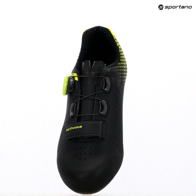 Northwave Core Plus 2 men's road shoes black/yellow fluo 5
