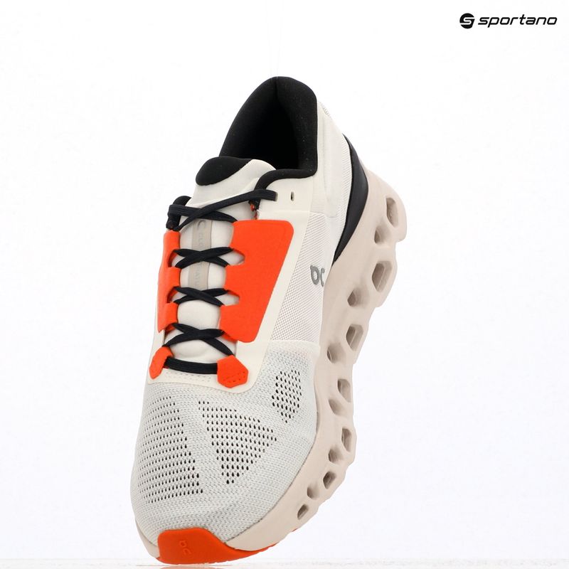 Men's On Running Cloudstratus 3 white/sand running shoes 8
