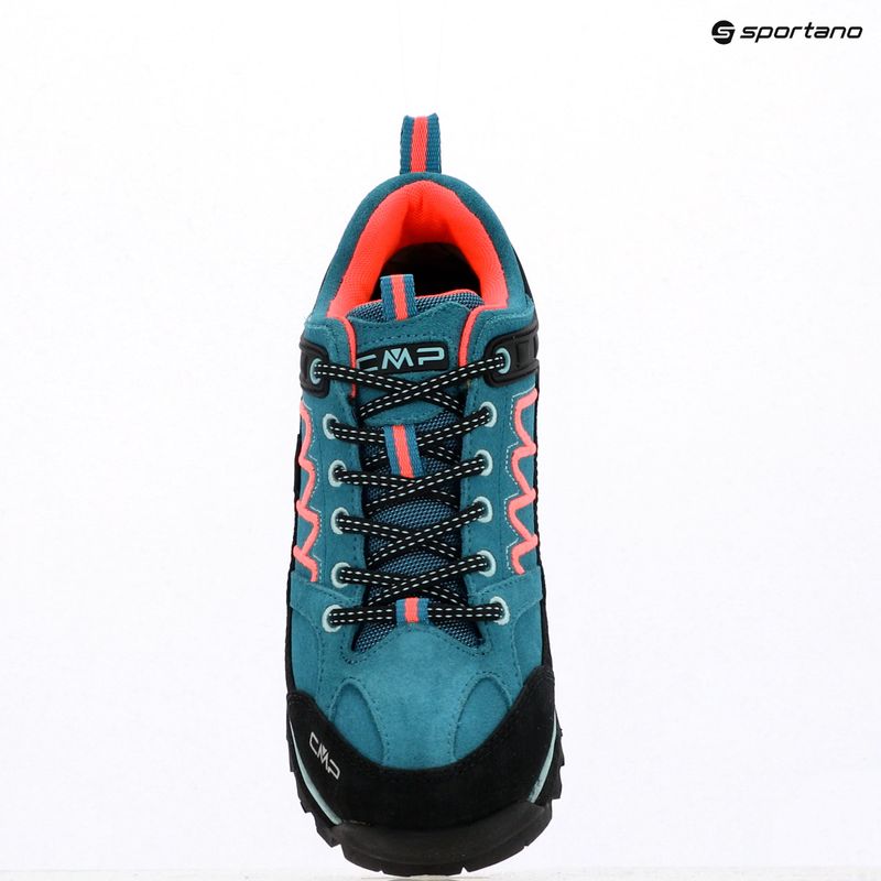 Women's trekking boots CMP Moon Low Wp teal/red fluo 9