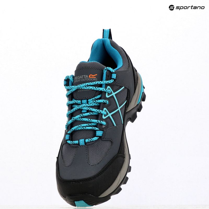 Women's trekking boots REGATTA Samaris III Low seal grey/turquoise 10