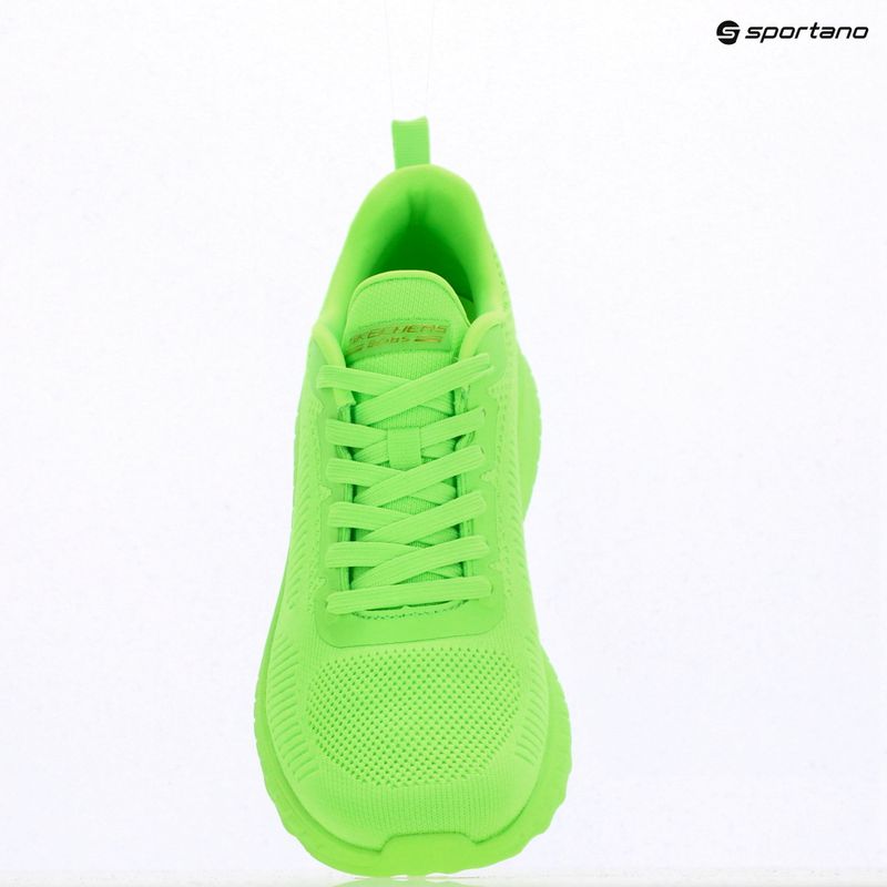Women's SKECHERS Bobs Squad Chaos Cool Rythms lime shoes 15