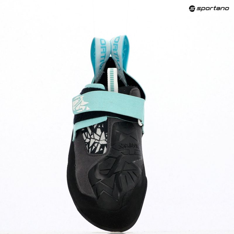 La Sportiva Skwama Vegan carbon / turquoise women's climbing shoe 11