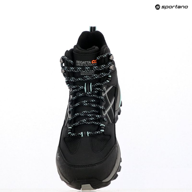 Women's trekking boots REGATTA Samaris III black/beached aqua 18