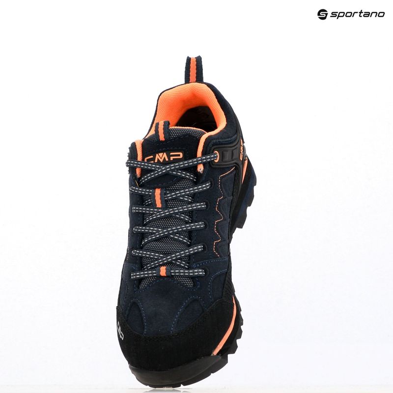 Women's trekking boots CMP Moon Low Wp blue ink/sunrise 9