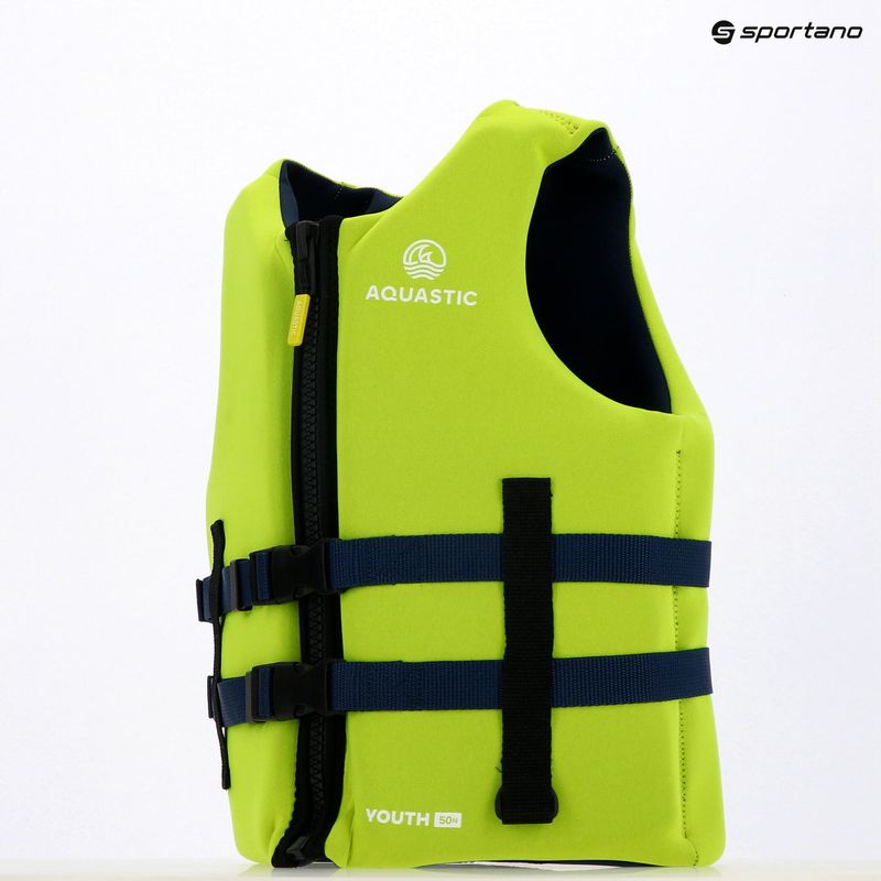 AQUASTIC Youth 50N green child safety waistcoat 16