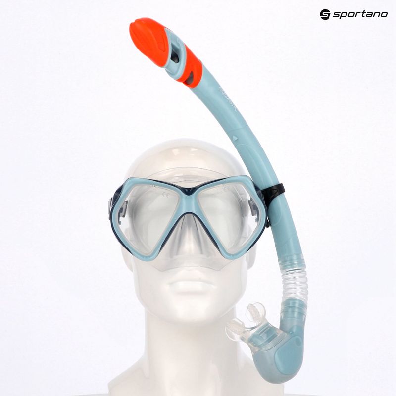 AQUASTIC Shoal snorkelling set mask + snorkel blue 12