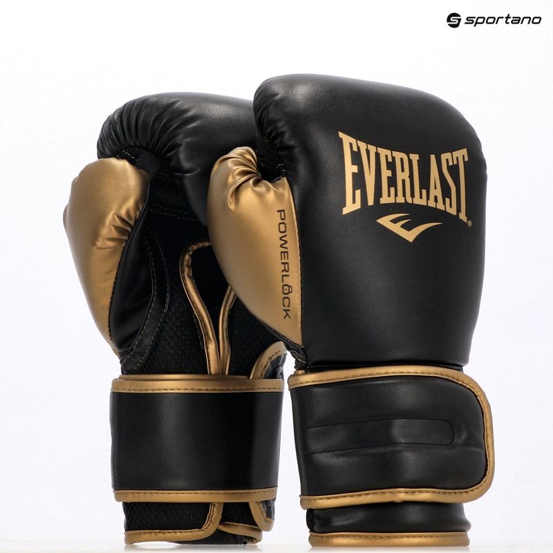 Everlast Powerlock 2 black/gold boxing gloves 8