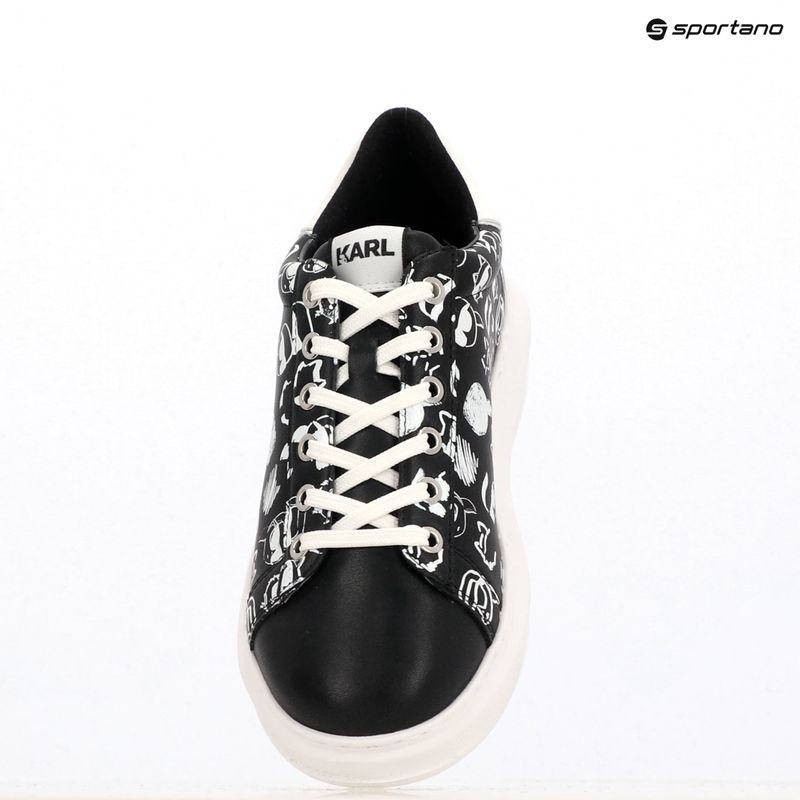 KARL LAGERFELD women's shoes Kapri Twin Nft Graffiti black/white leather 15