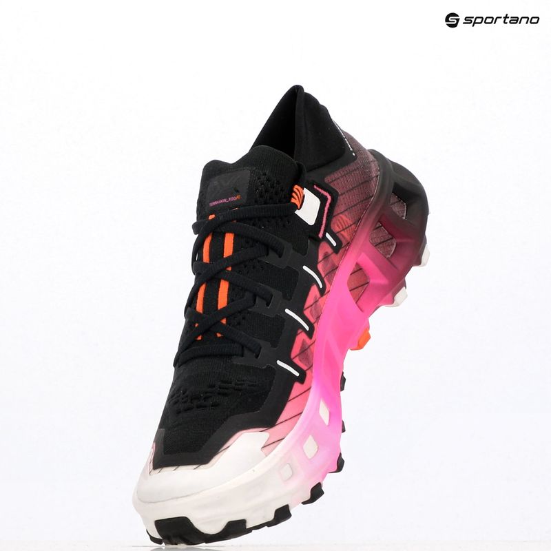 Running shoes X-Bionic Terraskin X00/C x black/x white/fluo pink shoes 14