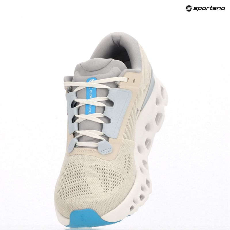 Women's On Cloudstratus 3 cream/arctic running shoes 9