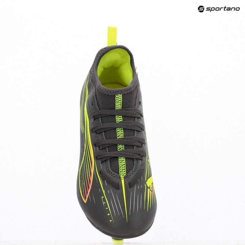 PUMA Ultra 5 Match FG/AG Jr children's football boots matte aged silver/yellow alert/puma aged silver 9